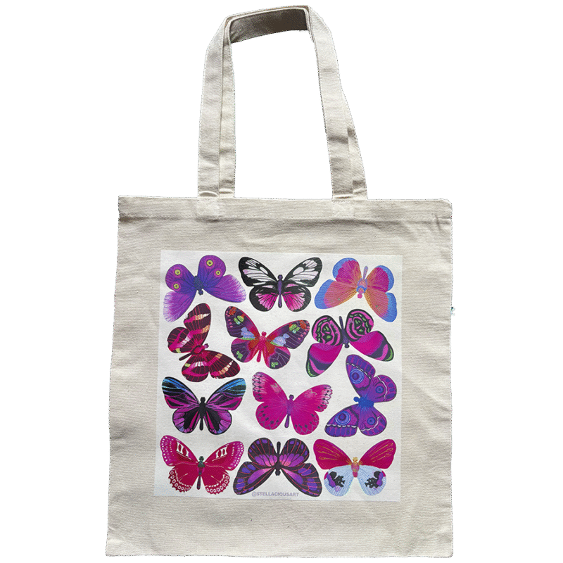 MAGENTA LOVEBUGS TOTE BAG
